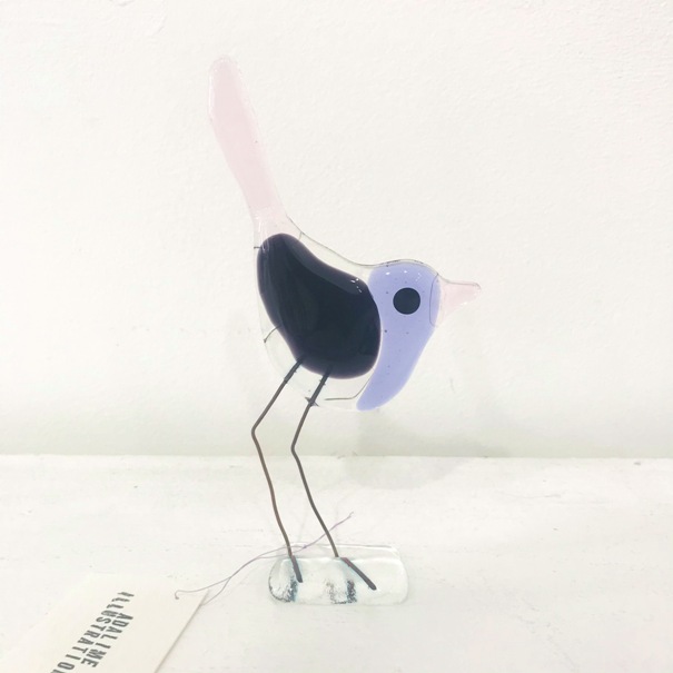 ''Allisin' - Fused Glass Bird' by artist Moira Buchanan